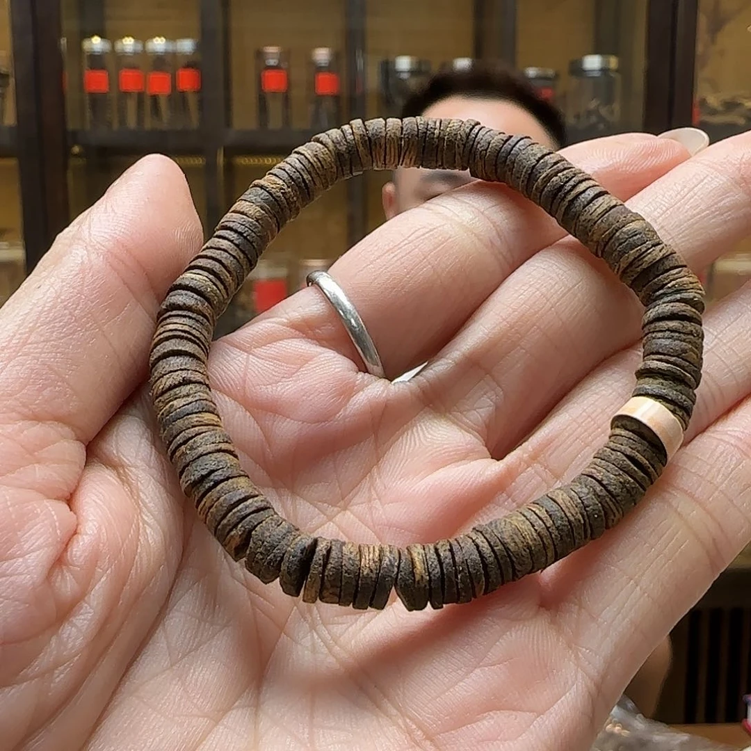沉香碎屑沉香女生片珠