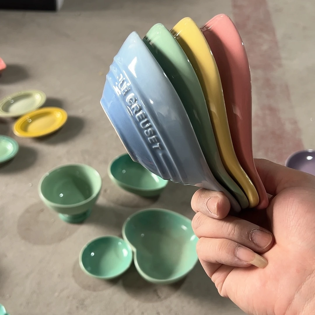 陶瓷 单耳酱料碗 4个4色色