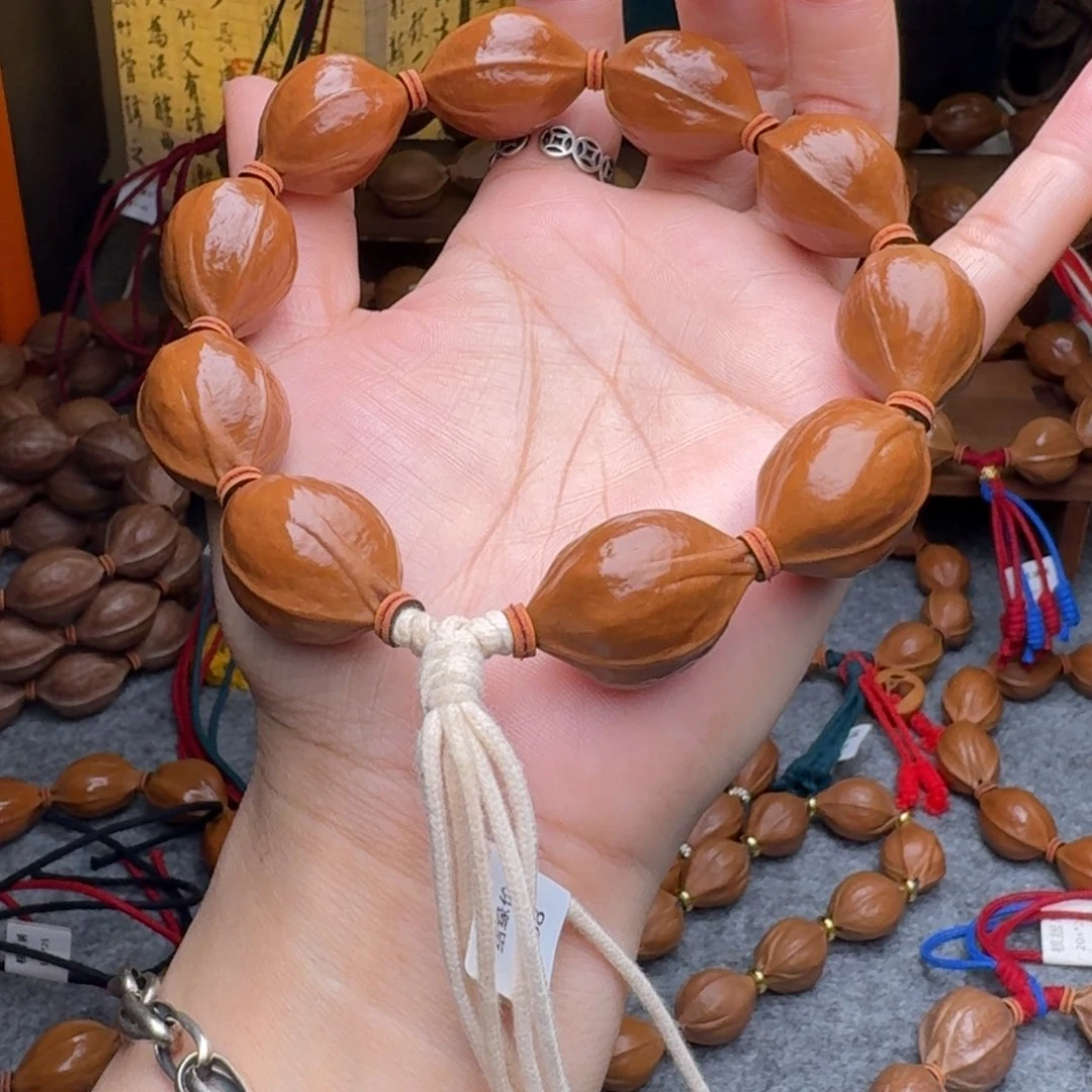 橄榄核手串五****瑟19+27短圆正宗梅林铁核