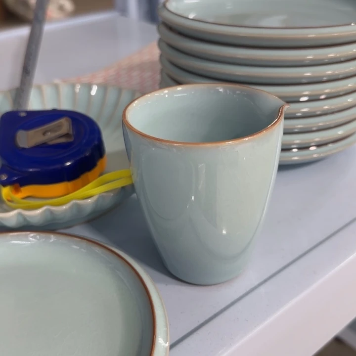 微瑕天青金边直口公道