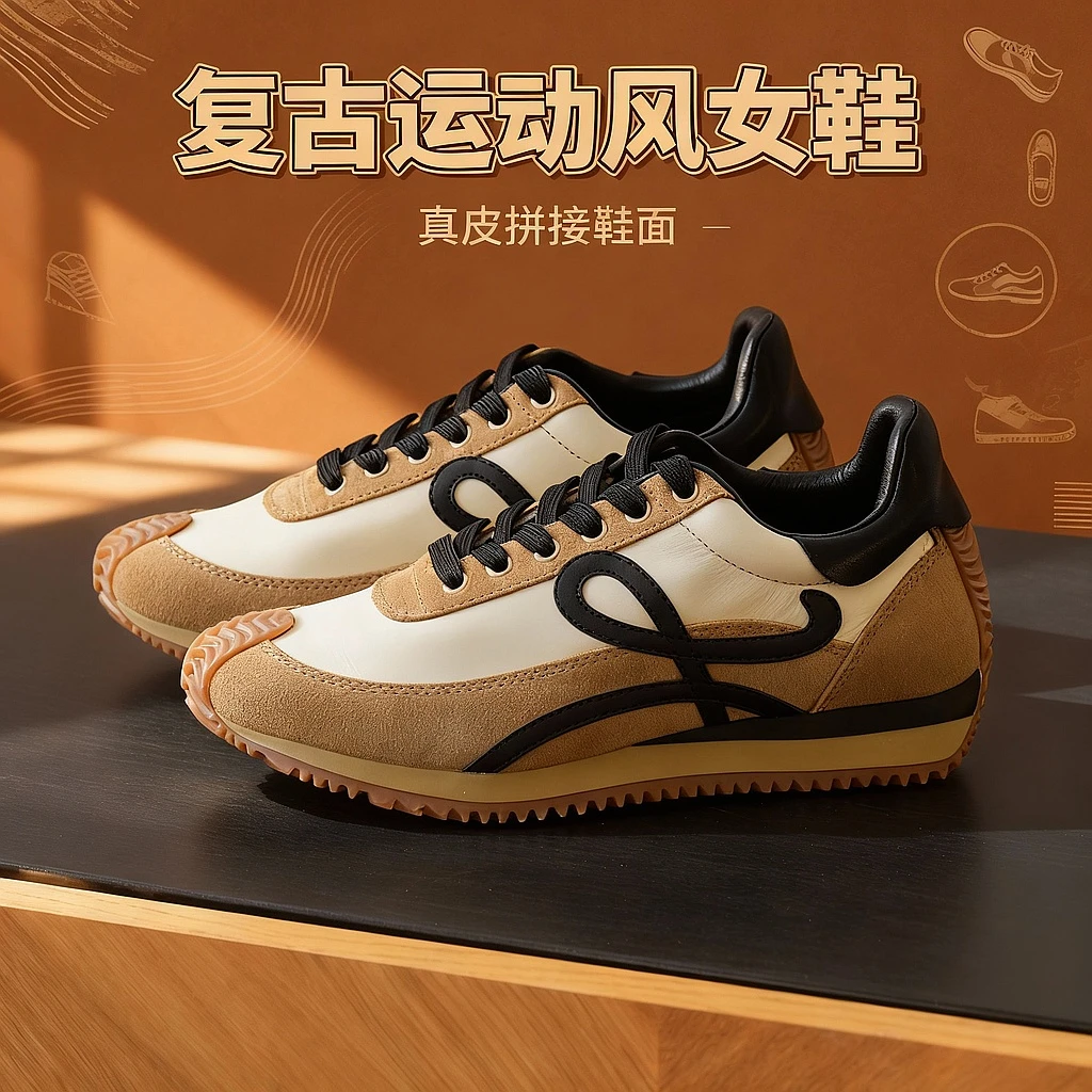 阿甘增高真皮复古厚底秋季透气运动低帮拼色阿甘内增高女鞋G121