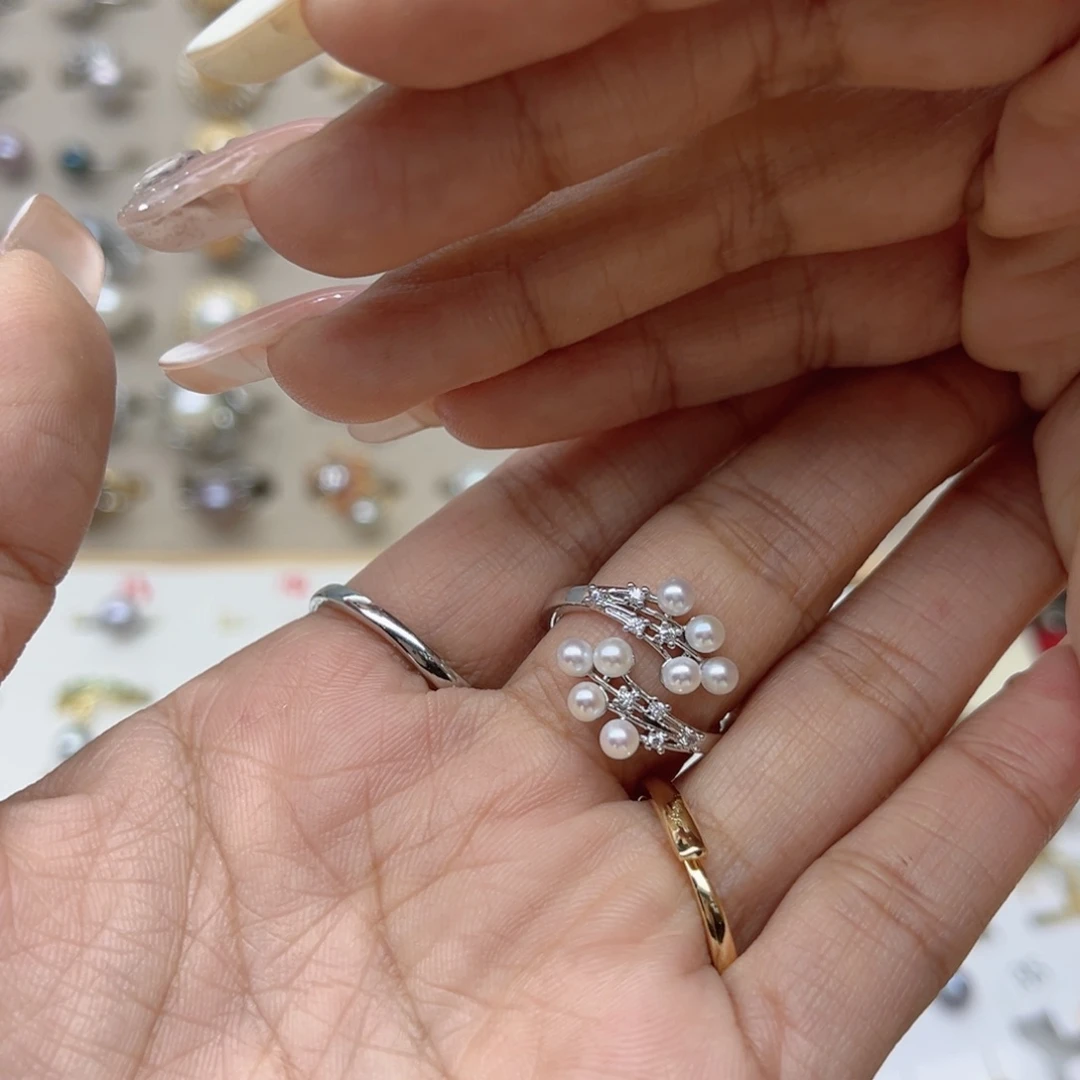 *****合金淡水珍珠戒指