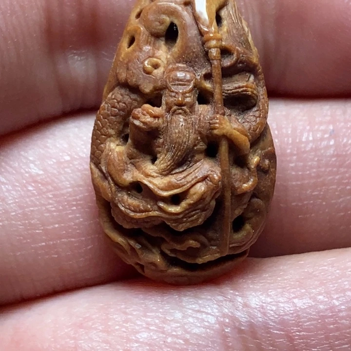 北***哥核桃手串/手链风味纯手工桃核雕刻关二爷卡子