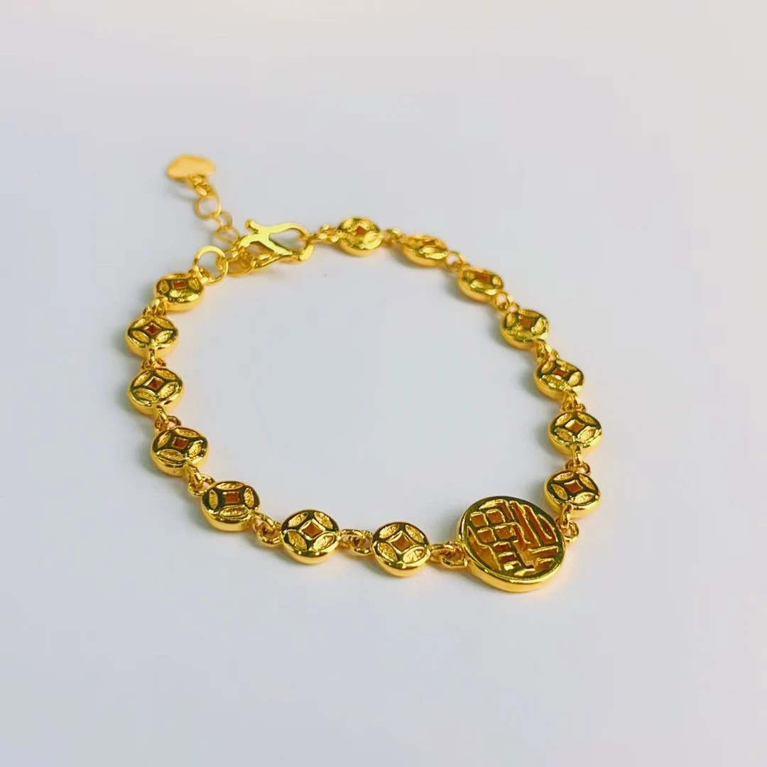 Y-6373  时尚精工福牌钱币手链  + 专柜礼盒