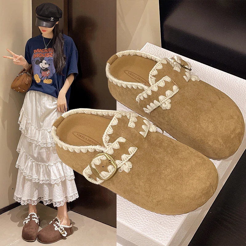 勃肯鞋女5cm小个子增高厚底2025秋季新款百搭韩版休闲时尚松糕鞋