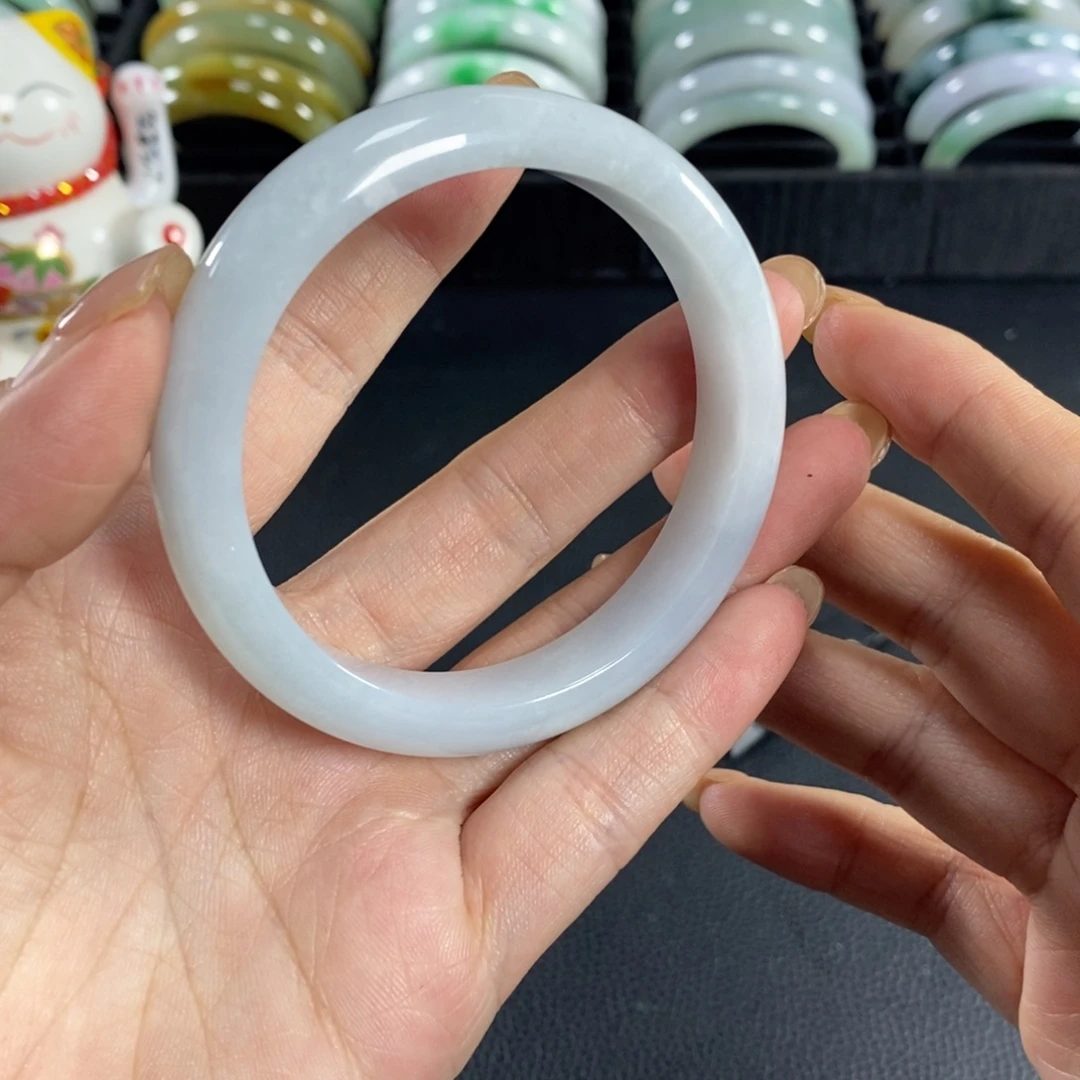 翡翠未镶嵌手镯天然翡翠手镯57福利