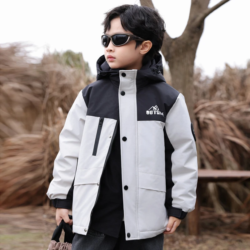 巴拉童年儿童新款羽绒服男女童2025冬季三合一两件套中大童户外潮