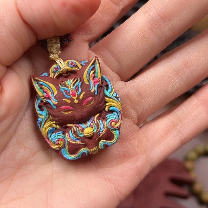 珠串花蕊夫人彩绘凤九