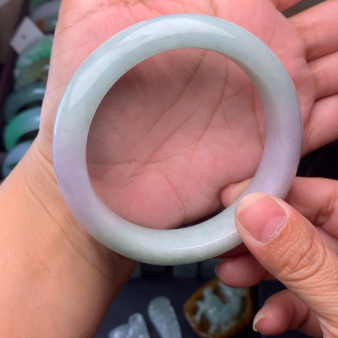 定制翡翠未镶嵌手镯59.5