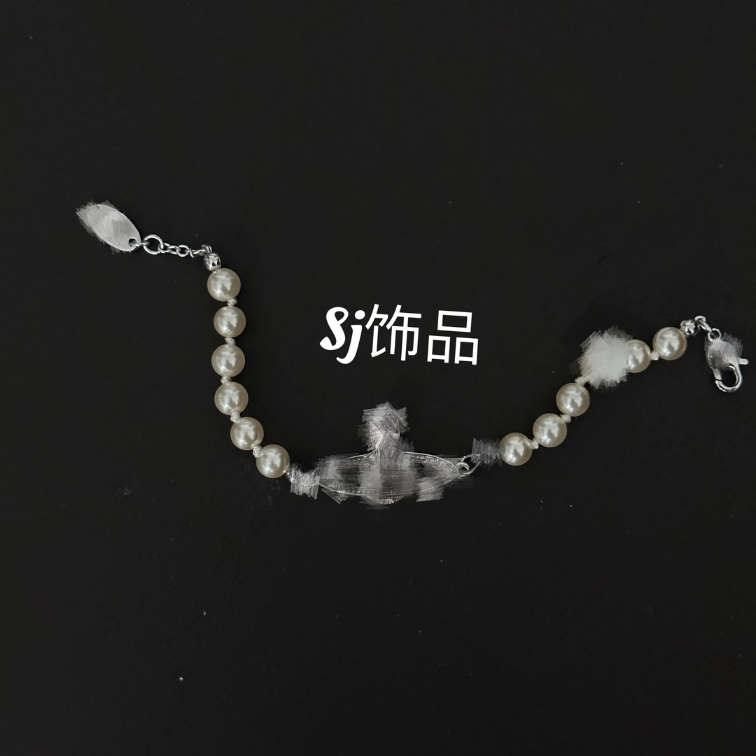 铜合金仿珍珠手链 —施家珠土星手链时尚百搭高级