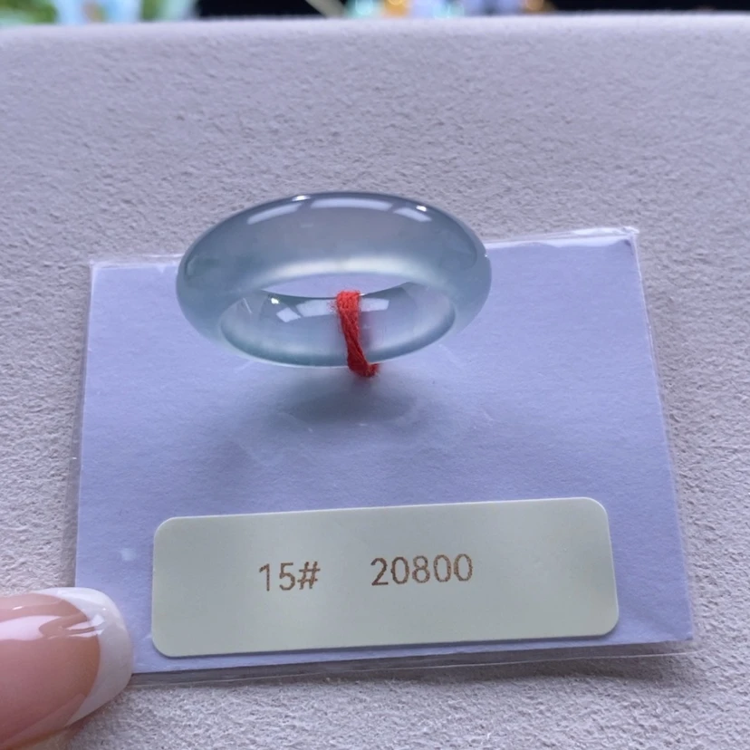 【闪购商品】翡翠吊坠(不含链)未镶嵌翡翠冰蓝飘花戒指