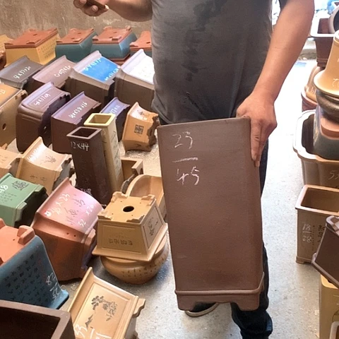 紫砂花盆手工制作