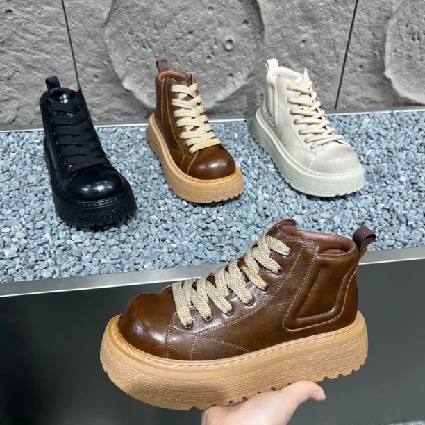 MBZ77-1213单棉同款新款轻弹增高舒适百搭系带时尚休闲男鞋皮鞋码