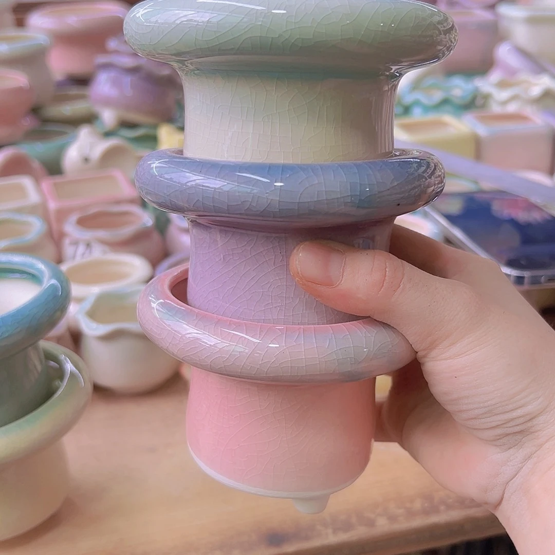 陶瓷花盆当场满12包邮