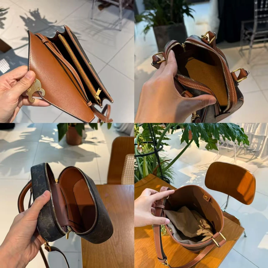 【慕懿时袋】2025新欧美复古老花枕头包手提包单肩斜挎包