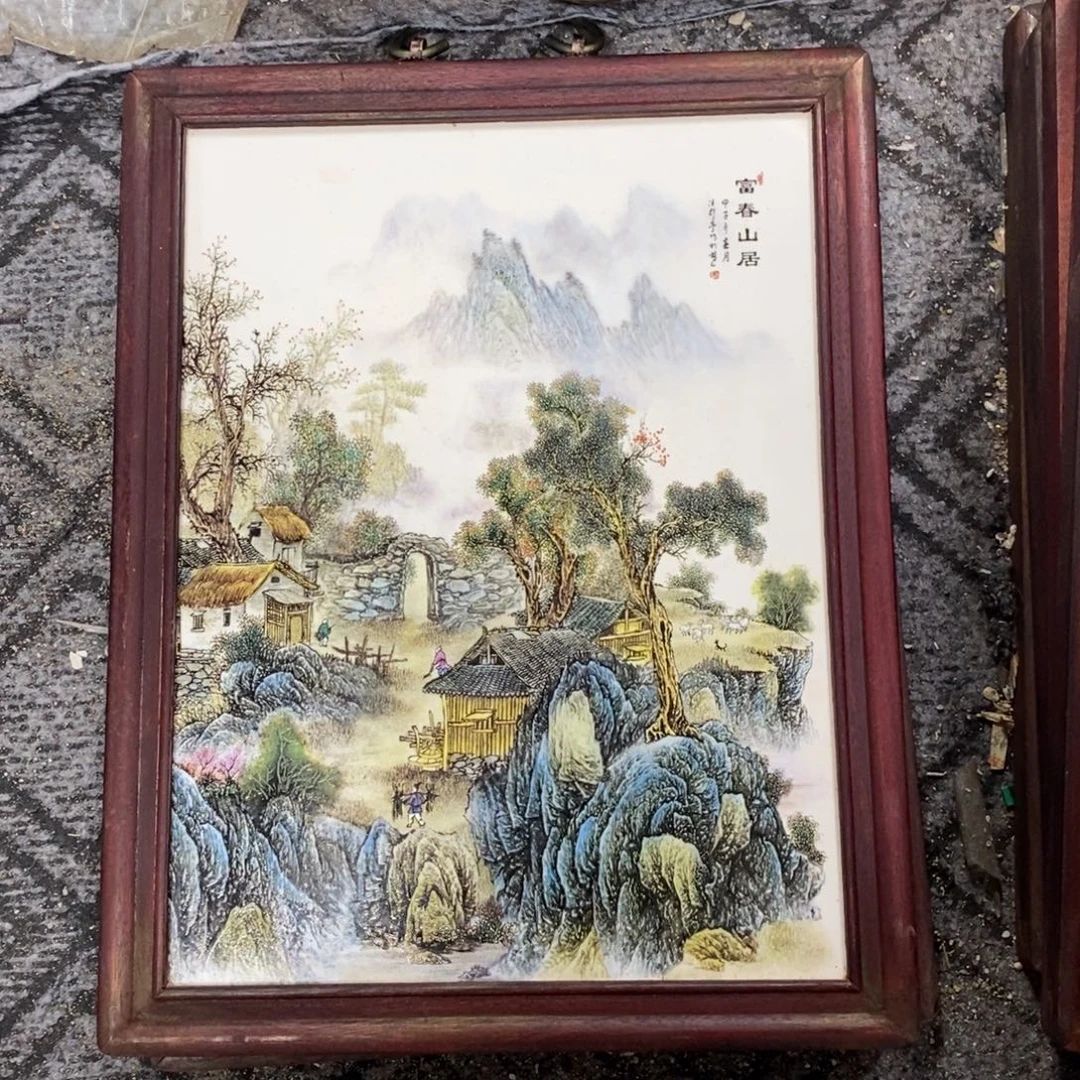 瓷37*28 景德镇瓷板画柴窑烧制