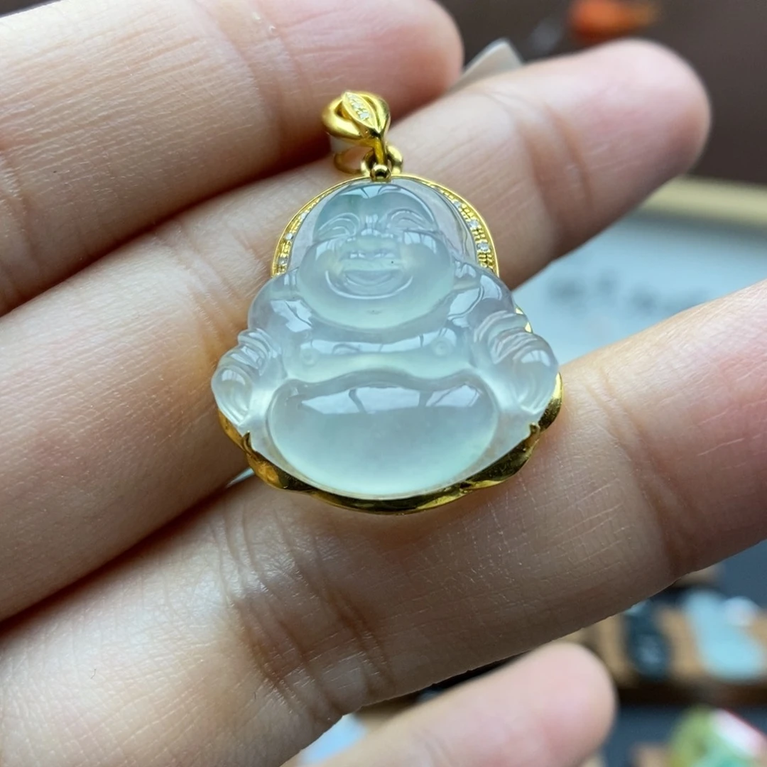 【闪购商品】颈饰18K金镶嵌翡翠11