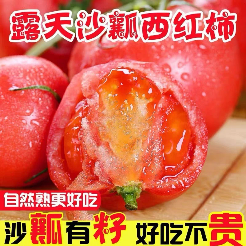 Q【现摘现发】露天沙瓤西红柿整箱5斤新鲜当季蔬菜自然熟生吃番茄