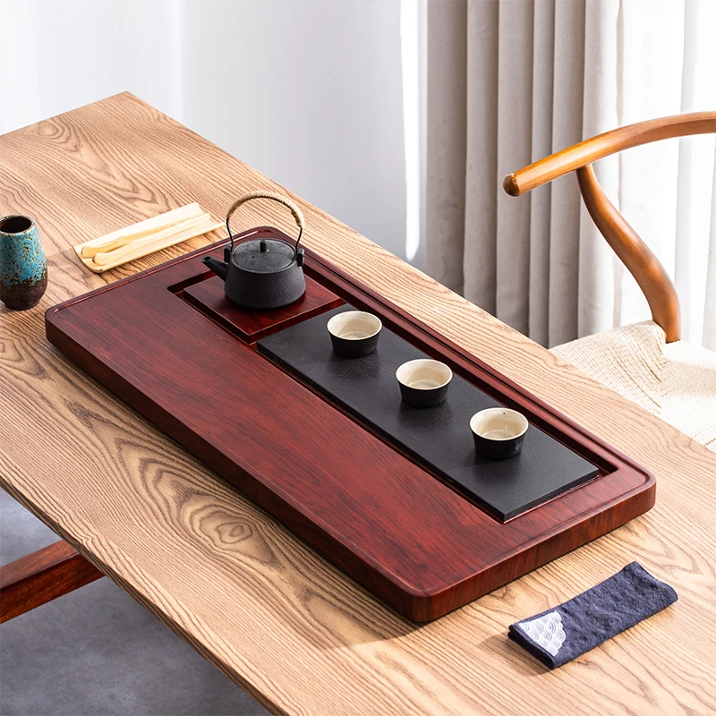 茶盘家用楠竹整板泡茶台轻奢高档茶托盘功夫茶具办公桌新款大茶海