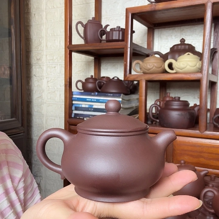 茶壶紫砂潘壶240cc半手工