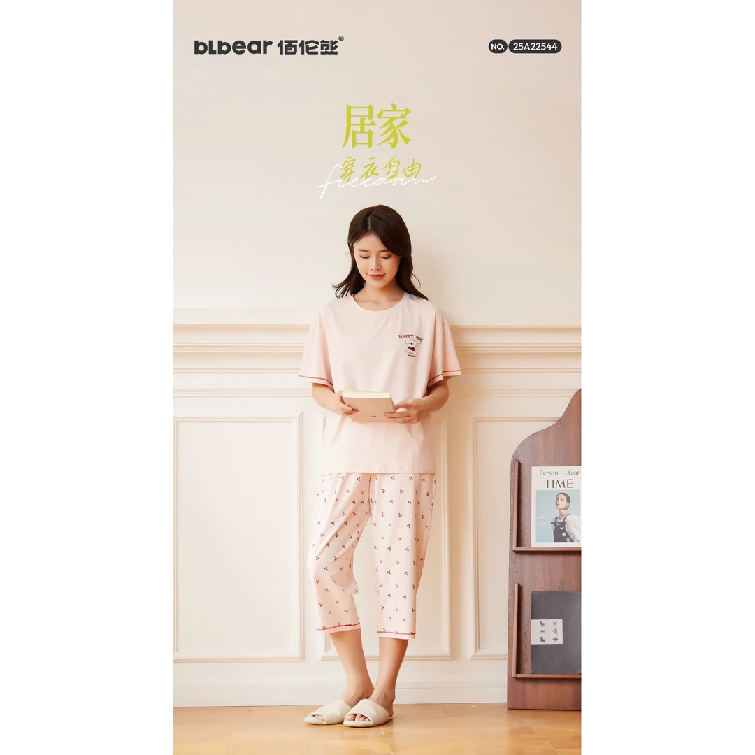 25A22544家居服针织休闲短袖套装
