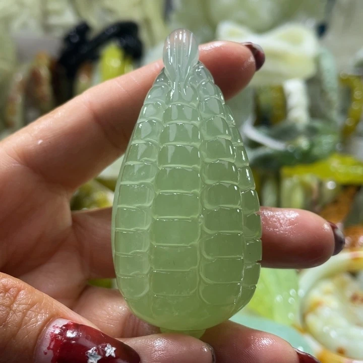岫玉未镶嵌手把手把