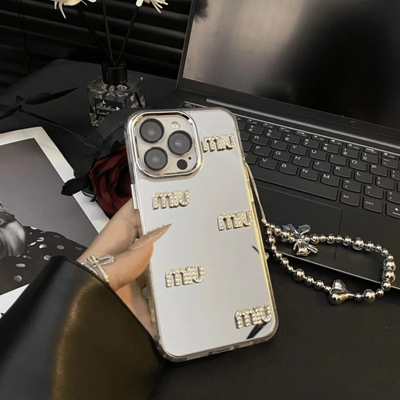 闪钻补妆镜适用苹果16promax手机壳华为荣耀oppo小米15vivo红米