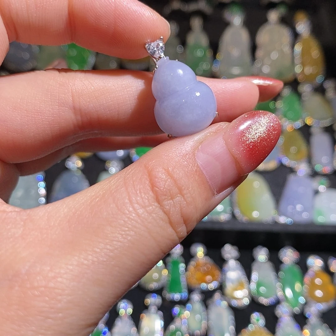 颈饰银S925镶嵌翡翠天然翡翠