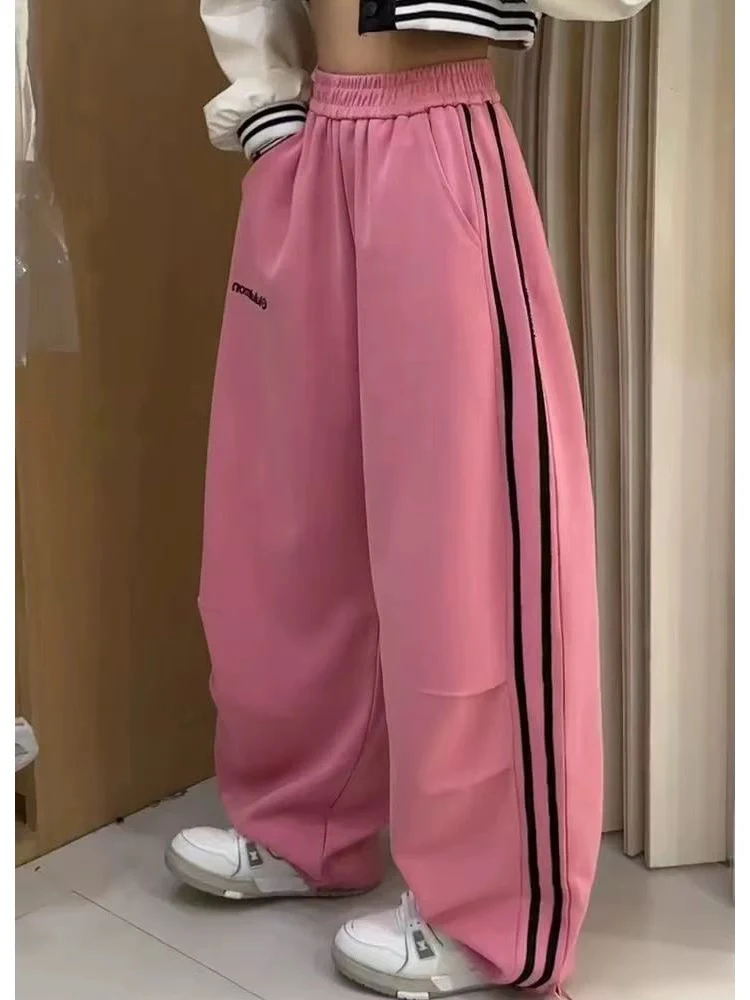 《秀秀精选》可可 K159美式侧边条香蕉弯刀两穿卫裤