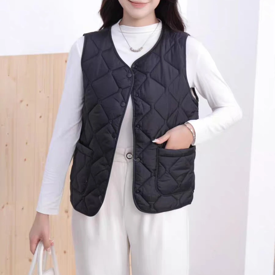 2025 新款 秋冬加棉马甲可内穿保暖轻薄休闲女