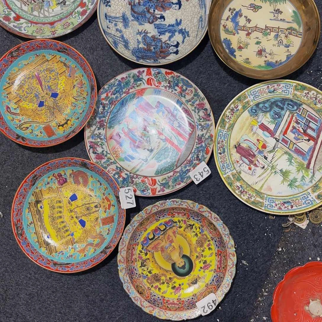 摆件正*八件盘子摆件陶瓷