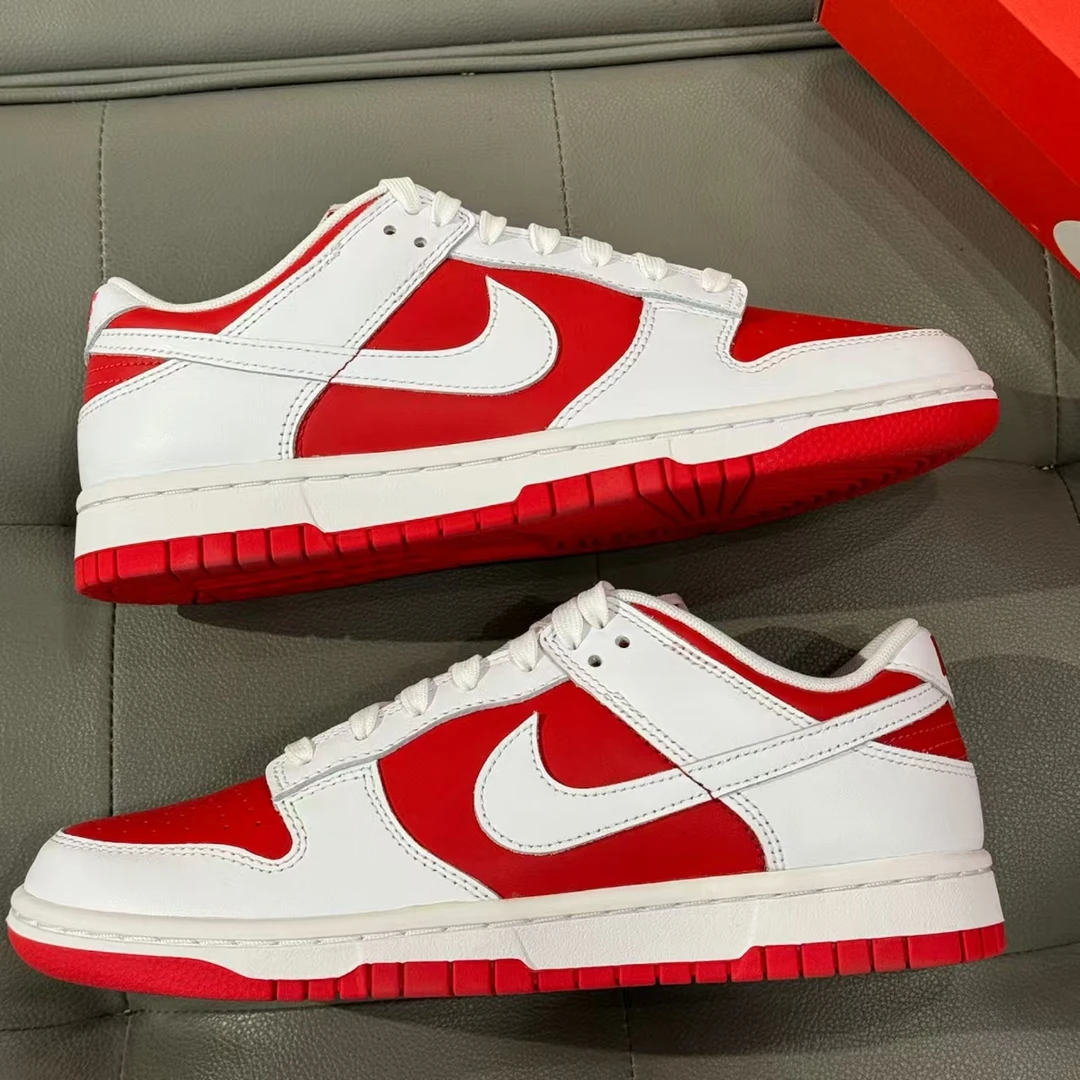 耐克Nike Dunk Low 大学红 白红 运动男女低帮休闲板鞋CW1590-600