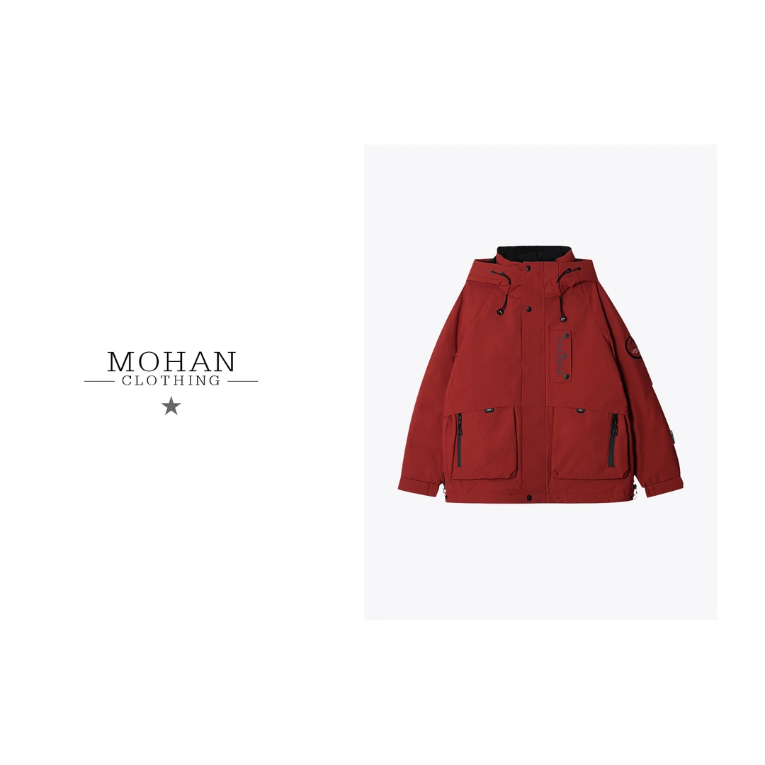 时尚百搭户外防风连帽秋冬女士短款羽绒服F81955