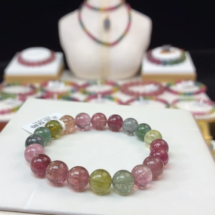 碧玺手链未镶嵌9mm±