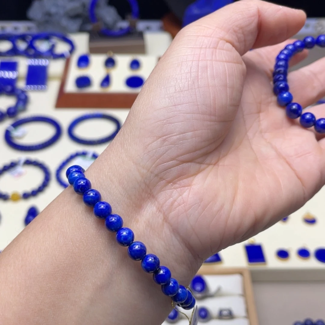 未镶嵌青金石6mm精品手链