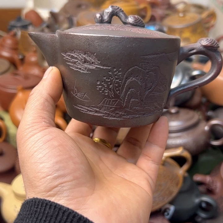 紫砂茶壶紫砂壶微瑕扭开片