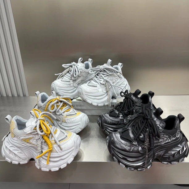 世827-725新款厚底做旧擦色四季款时尚老爹鞋底厚6公分舒适百搭