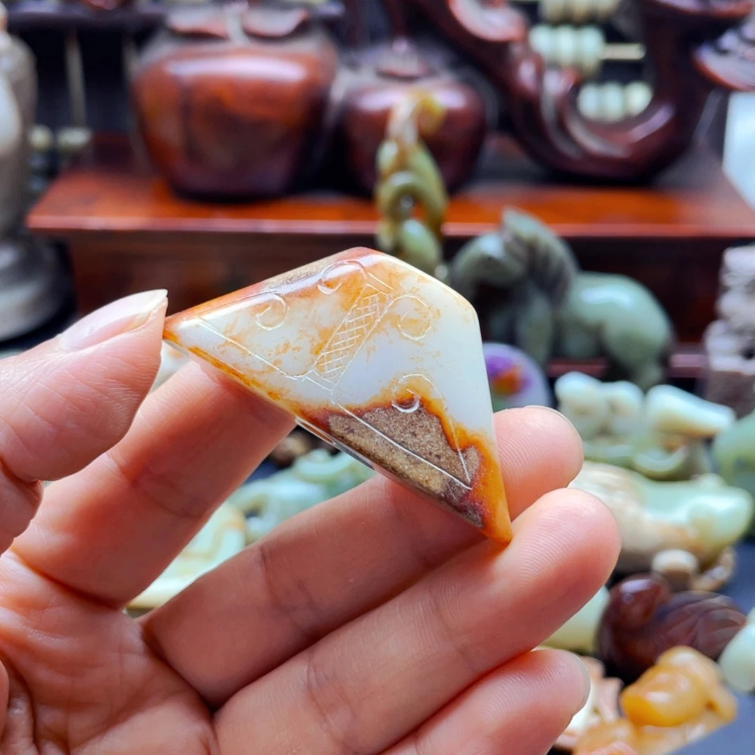 白玉菩提吊坠摆件