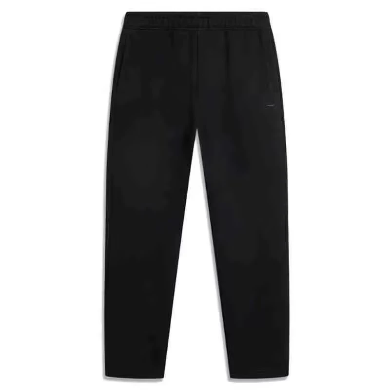 李宁男子卫裤2025春季新款时尚潮流百搭针织直筒运动长裤AKLV683