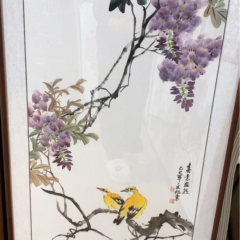 【闪购商品】国画手绘国画带框122.62不退