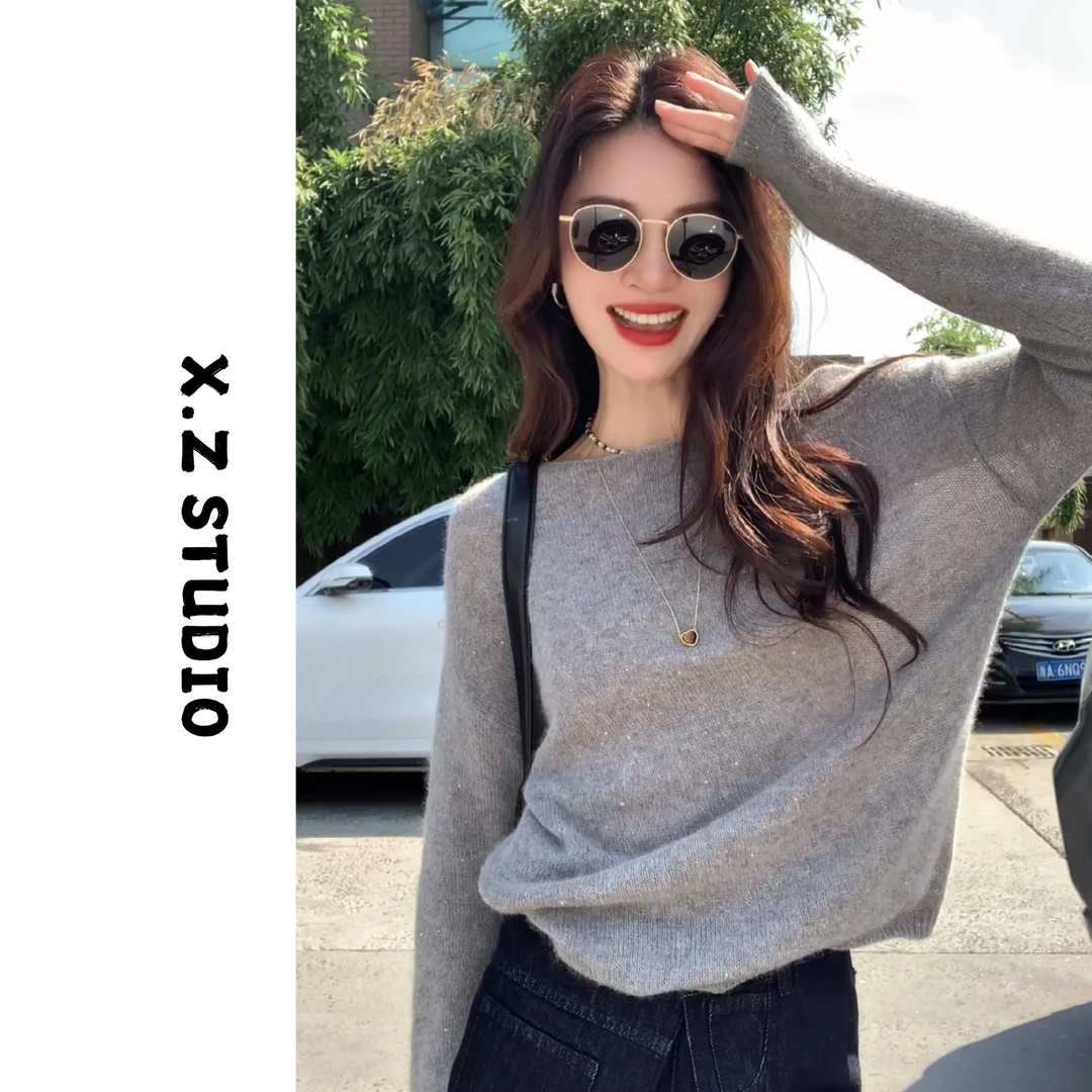 X.ZHEN【满天星极简主义】秋季高级感女装贵气出游服装独特漂亮毛衣
