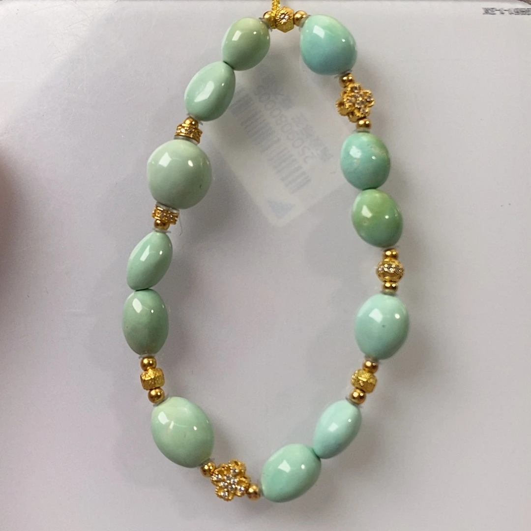 绿松石银S925镀金镶嵌珠宝奇石