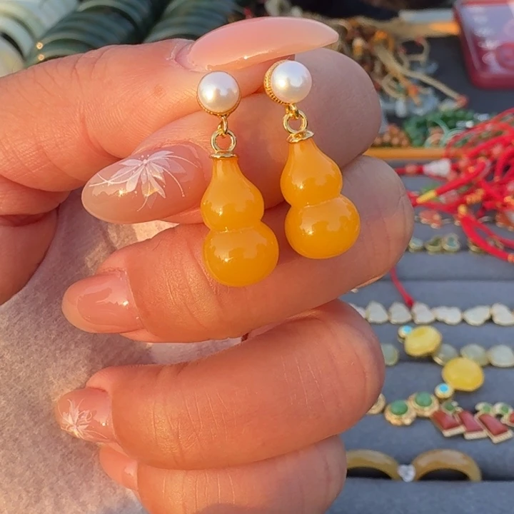 蜜蜡银S925镶嵌颈饰