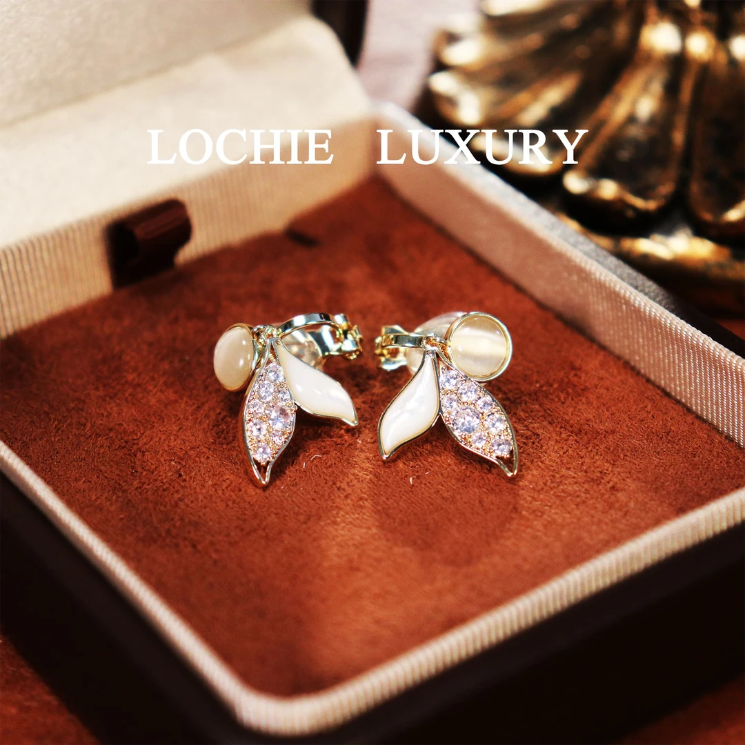 铜合金耳饰 D4501【星河长流】复古温柔鱼尾锆石耳夹