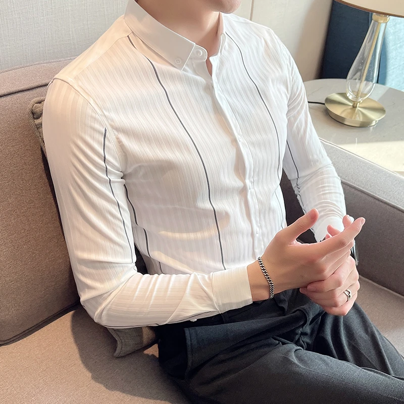 2103春夏男士长袖衬衫~韩版商务休闲衬衫~四季款职业衬衫