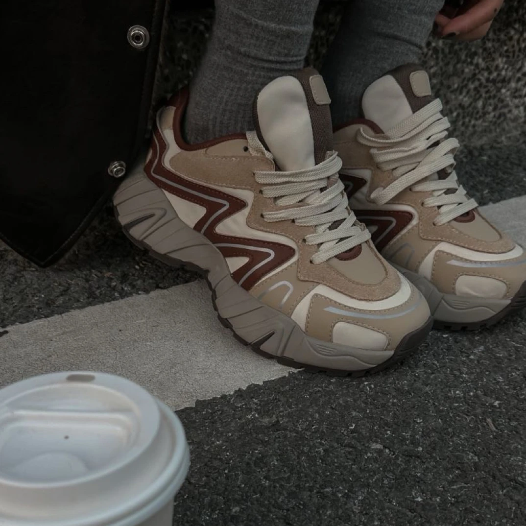 VEEFSHOW 520-1 松糕底老爹鞋交叉绑带时尚休闲鞋百搭休闲鞋潮鞋