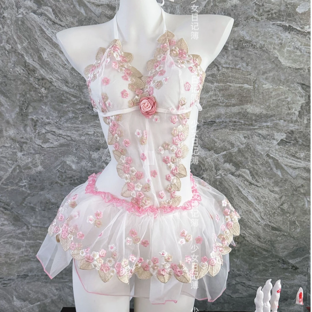 【月圆舞曲】少女日系公主甜美镂空连衣裙