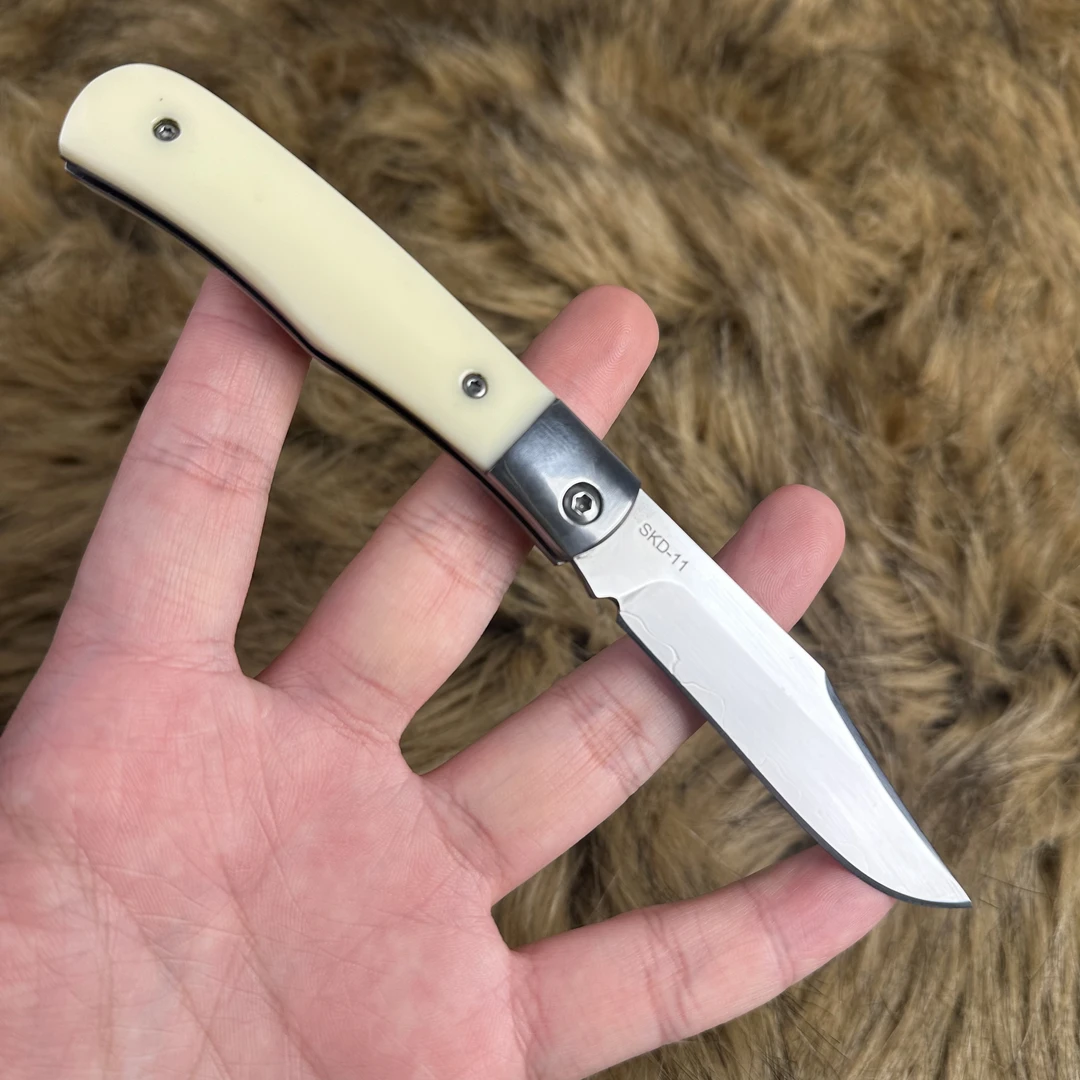 （冰皮）冰料skd-11烧刃工艺收藏多功能刀