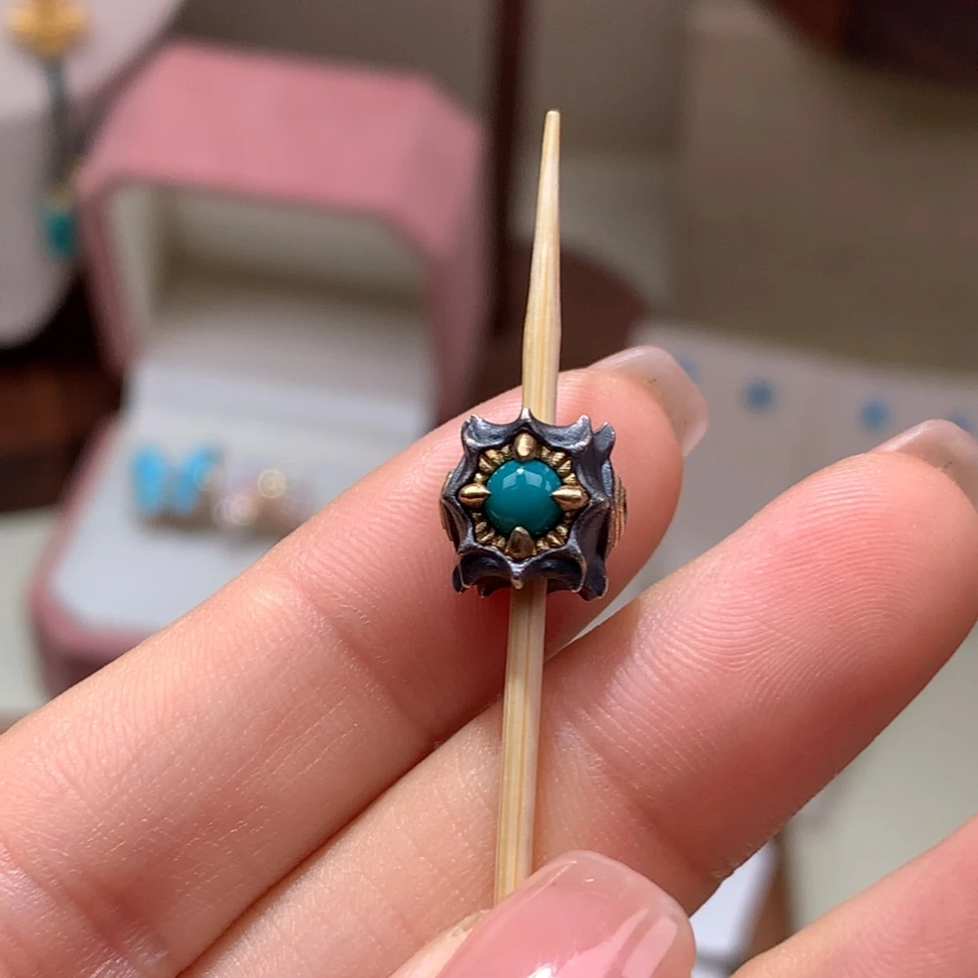 银S925镶嵌绿松石珠宝奇石