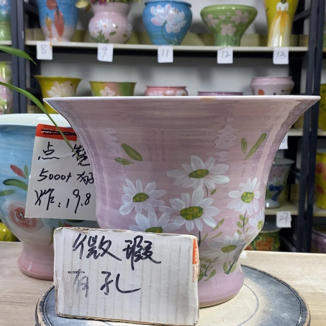 景德镇手工手绘陶瓷花盆